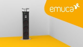 Cómo montar empotrado en el mueble un multiconector extraíble Vertikal - Emuca