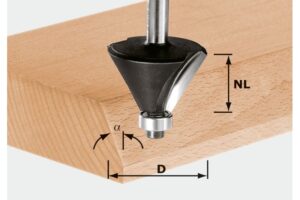 Fresa de bisel HW S8 D36/45°