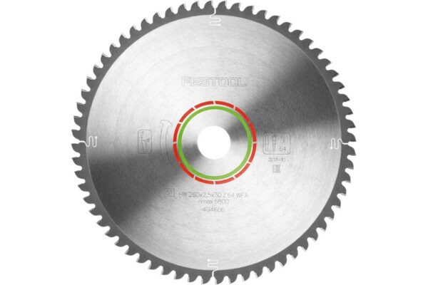 Hoja de sierra LAMINATE/HPLHW 260x2,5x30 WZ/FA64 - Imagen 2