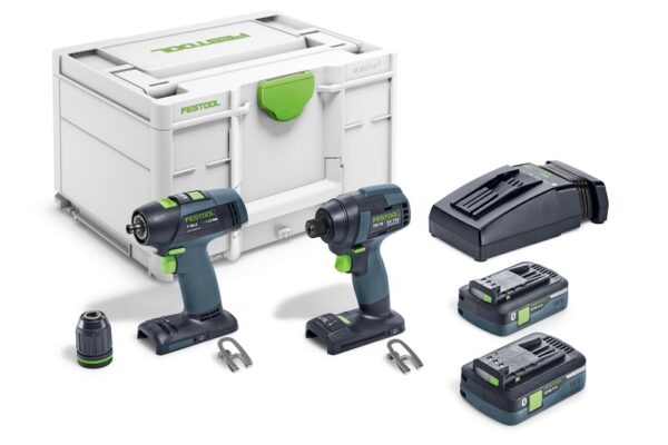 Set de taladro atornillador y atornillador de impacto TID 18 HPC 4,0 I-Set T18