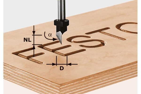 Fresa de rotulación HW S8 D11/60°